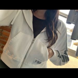 VS pink cropped hoodie